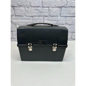 Thermos Grey Plastic Dome Top Lunch Box Only 11" x 8.5" x 4.5" Vintage Style